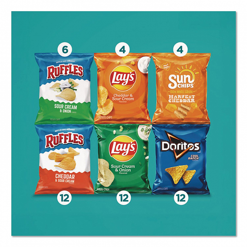 Cool and Tangy Mix Variety Pack, Assorted Flavors, 1 oz Bags, 50 Bags/Carton (22002669)