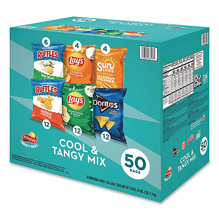 Cool and Tangy Mix Variety Pack, Assorted Flavors, 1 oz Bags, 50 Bags/Carton (22002669)
