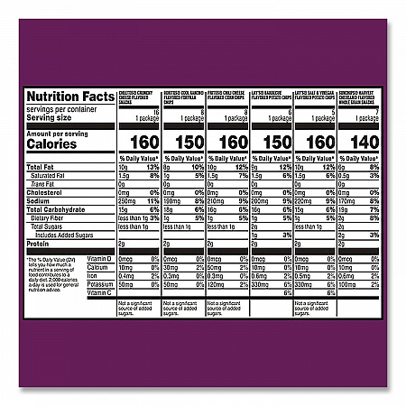 Flavor Mix Variety Pack, Assorted Flavors, 1 oz Bag, 50 Bags/Carton (22002671)