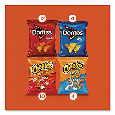 Doritos and Cheetos Variety Pack, Assorted Flavors, Assorted Sizes, 30 Bags/Carton (22002673)