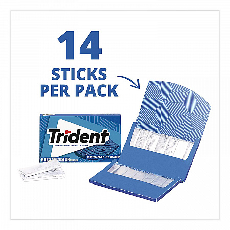 Sugar-Free Gum, Original Mint, 14 Sticks/Pack, 15 Packs/Carton (22002639)