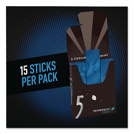 5 Gum, Peppermint Cobalt, 15 Sticks/Pack, 10 Packs/Carton (22002640)