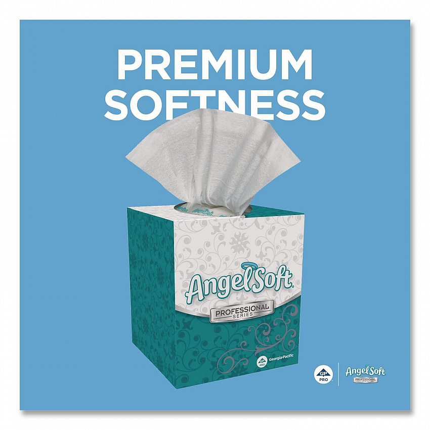Angel Soft ps Premium Facial Tissue in Cube Box, 2-Ply, White, 96 Sheets/Box, 36 Boxes/Carton (46580CT)