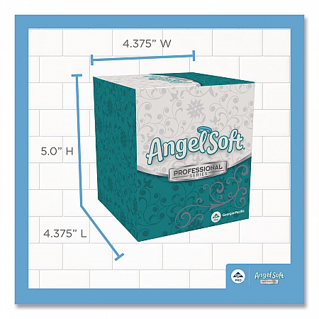 Angel Soft ps Premium Facial Tissue in Cube Box, 2-Ply, White, 96 Sheets/Box, 36 Boxes/Carton (46580CT)