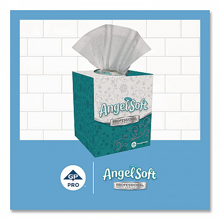 Angel Soft ps Premium Facial Tissue in Cube Box, 2-Ply, White, 96 Sheets/Box, 36 Boxes/Carton (46580CT)
