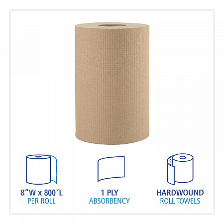 Boardwalk Green Universal Roll Towels, 1-Ply, 8