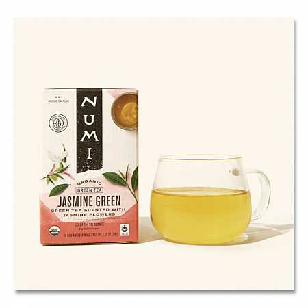 Organic Teas and Teasans, 1.27 oz Filterbag, Jasmine Green, 18/Box (10108)