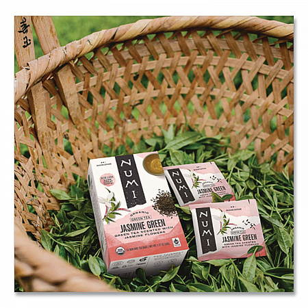 Organic Teas and Teasans, 1.27 oz Filterbag, Jasmine Green, 18/Box (10108)