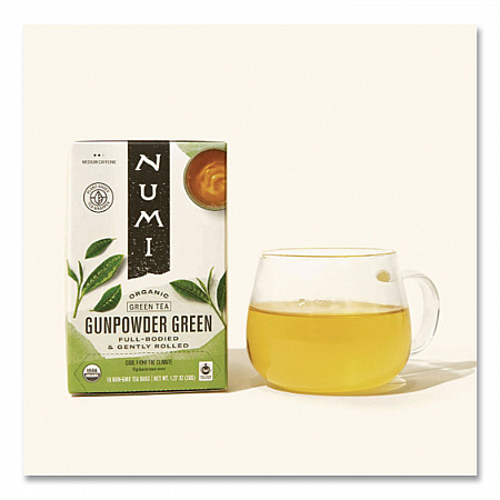 Organic Teas and Teasans, 1.27 oz Filterbag, Gunpowder Green, 18/Box (10109)