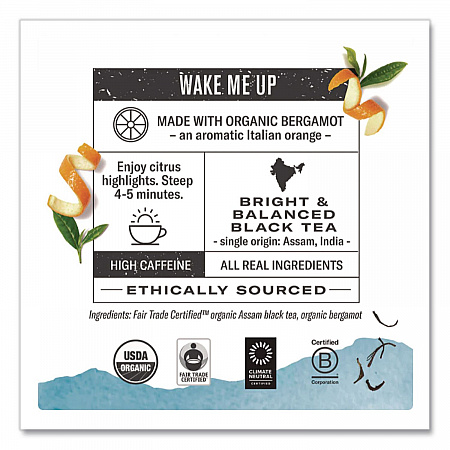 Organic Teas and Teasans, 1.27 oz Filterbag, Aged Earl Grey, 18/Box (10170)