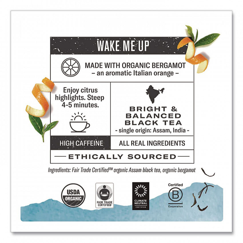 Organic Teas and Teasans, 1.27 oz Filterbag, Aged Earl Grey, 18/Box (10170)