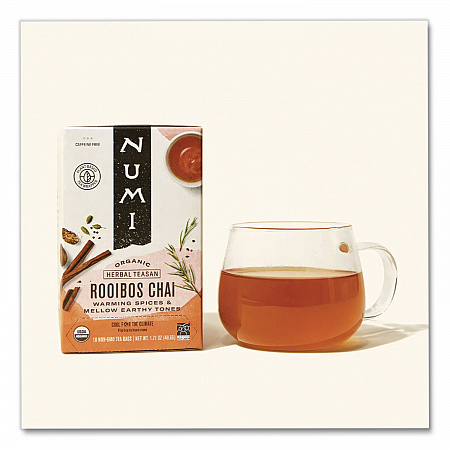 Organic Teas and Teasans, 1.71 oz Filterbag, Rooibos Chai, 18/Box (10200)