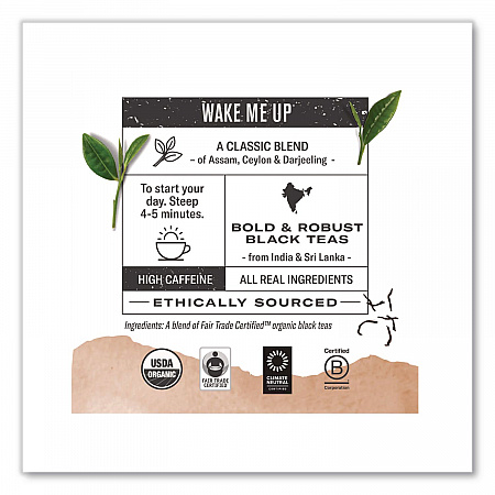 Organic Teas and Teasans, 1.4 oz Filterbag, Breakfast Blend, 18/Box (10220)