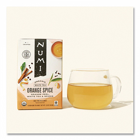 Organic Teas and Teasans, 1.58 oz Filterbag, White Orange Spice, 16/Box (10240)