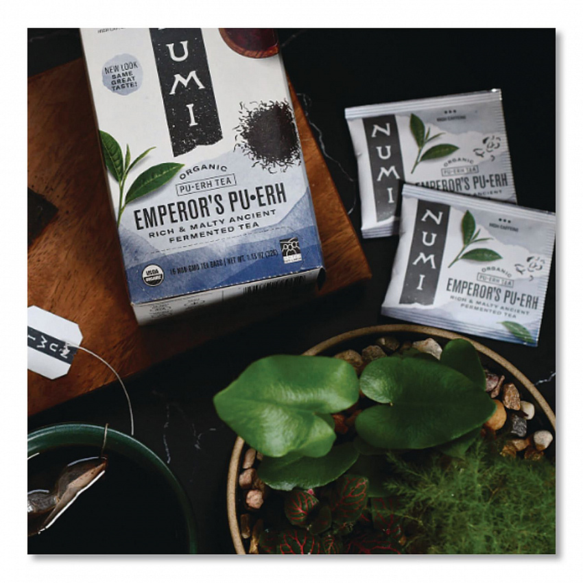 Organic Teas and Teasans, 0.13 oz Filterbag, Emperor's Puerh, 16/Box (10350)