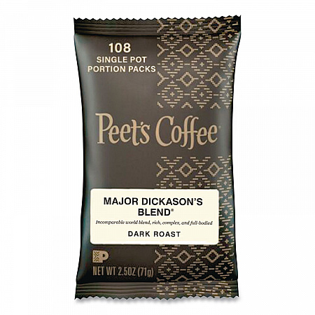 Coffee Portion Packs, Major Dickason's Blend, 2.5 oz Frack Pack, 18/Box (504916)