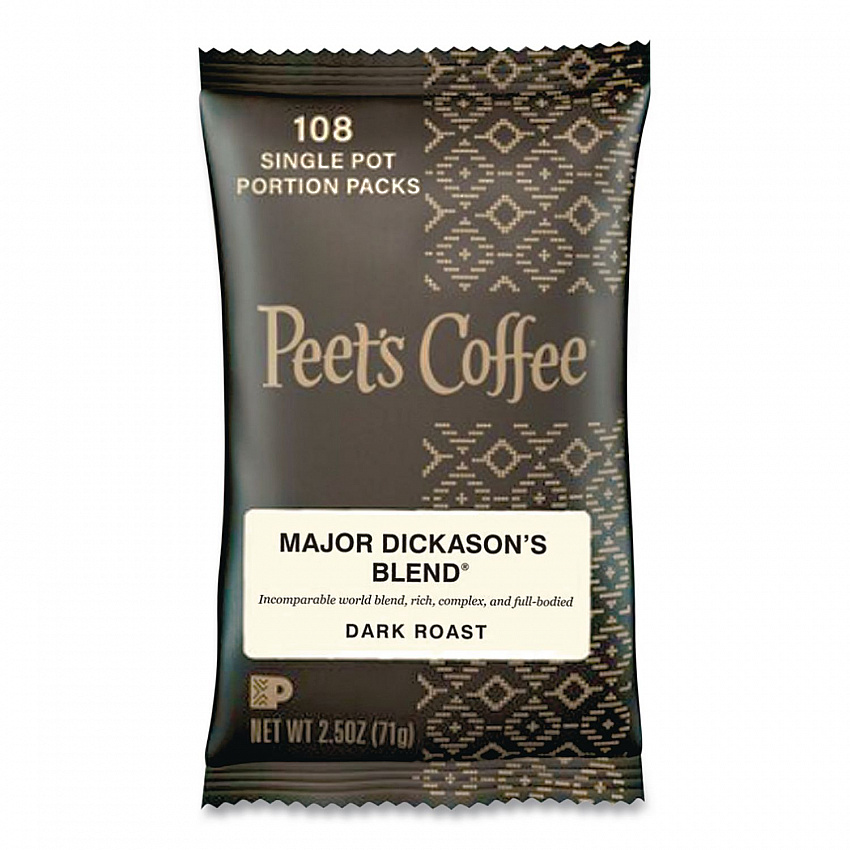 Coffee Portion Packs, Major Dickason's Blend, 2.5 oz Frack Pack, 18/Box (504916)
