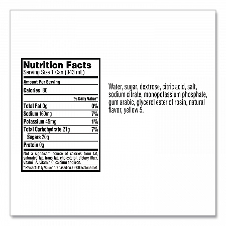 Thirst Quencher Can, Lemon-Lime, 11.6 oz Can, 24/Carton (00901)