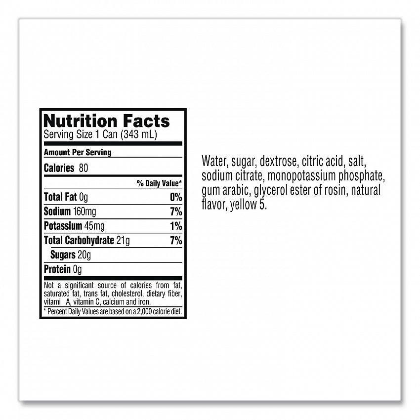 Thirst Quencher Can, Lemon-Lime, 11.6 oz Can, 24/Carton (00901)