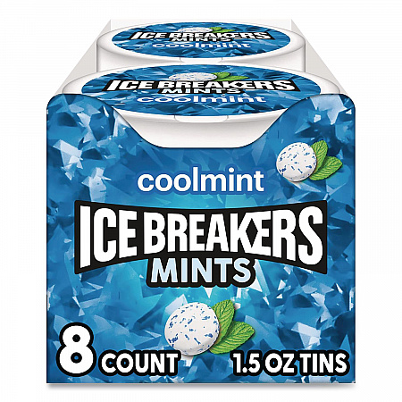 Sugar-Free Cool Mints, Coolmint, 1.5 oz Tin, 8 Tins/Carton (22002642)