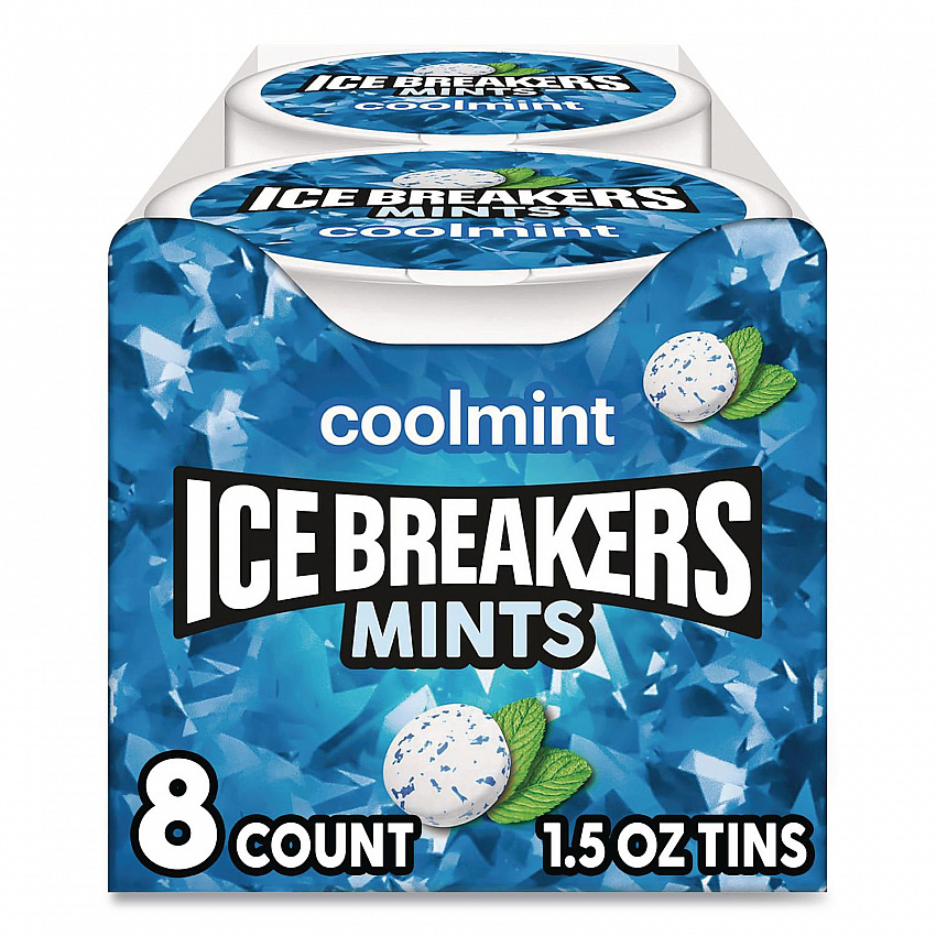 Sugar-Free Cool Mints, Coolmint, 1.5 oz Tin, 8 Tins/Carton (22002642)