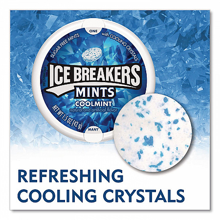 Sugar-Free Cool Mints, Coolmint, 1.5 oz Tin, 8 Tins/Carton (22002642)