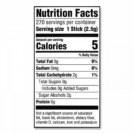 Extra Mint Variety Sugar-Free Gum, Peppermint/Polar Ice/Spearmint, 15 Sticks/Pack, 18 Packs/Carton (22002643)