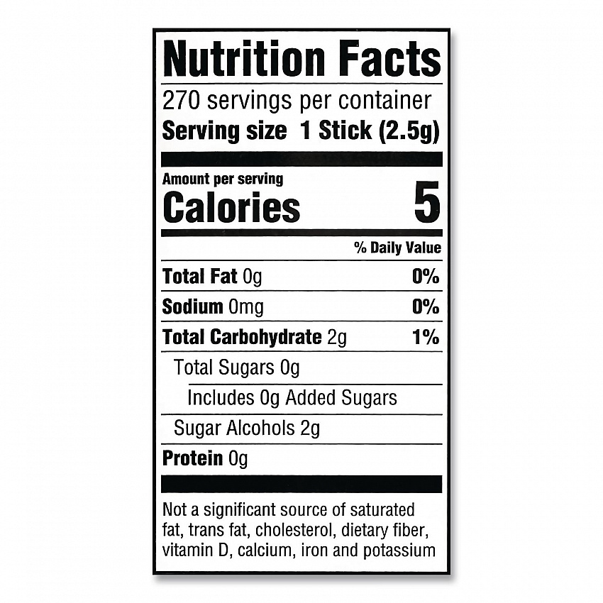 Extra Mint Variety Sugar-Free Gum, Peppermint/Polar Ice/Spearmint, 15 Sticks/Pack, 18 Packs/Carton (22002643)