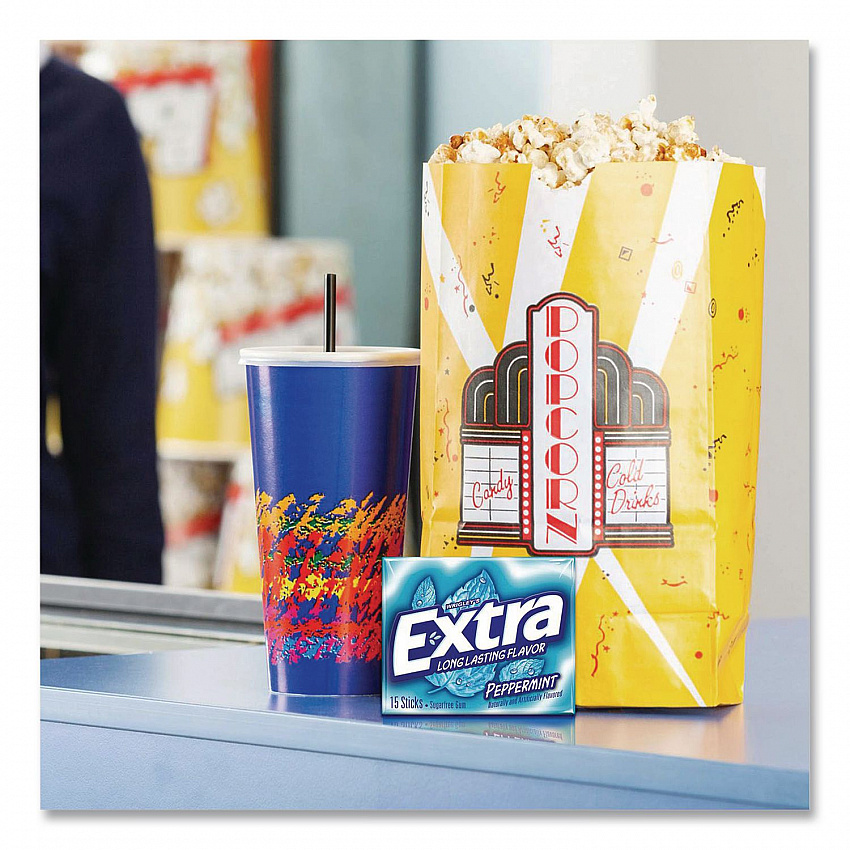 Extra Mint Variety Sugar-Free Gum, Peppermint/Polar Ice/Spearmint, 15 Sticks/Pack, 18 Packs/Carton (22002643)