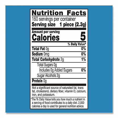 Ice Cubes Peppermint Sugar-Free Gum, Peppermint, 40 Cubes/Bottle, 4 Bottles/Carton (22002645)