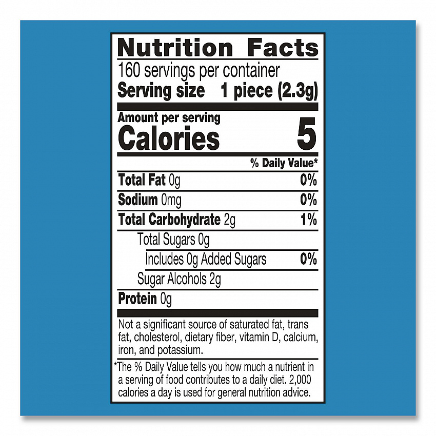 Ice Cubes Peppermint Sugar-Free Gum, Peppermint, 40 Cubes/Bottle, 4 Bottles/Carton (22002645)
