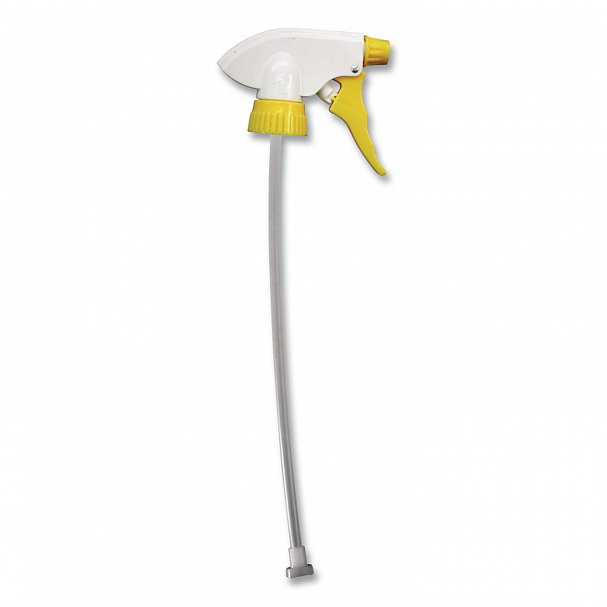 Chemical Resistant Trigger Sprayer, 9.88" Tube, Fits 32 oz Bottles, Yellow/White, 24/Carton (60192491)