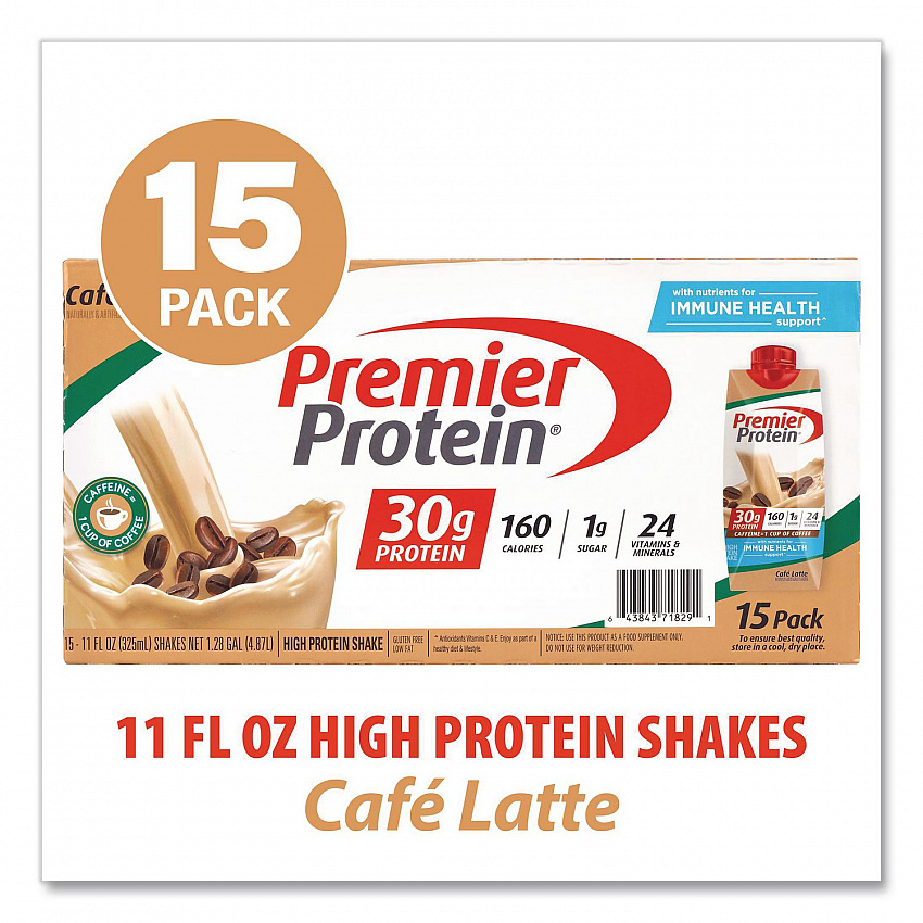 Cafe Latte Shake, 11 oz Bottle, 15/Carton (22002615)