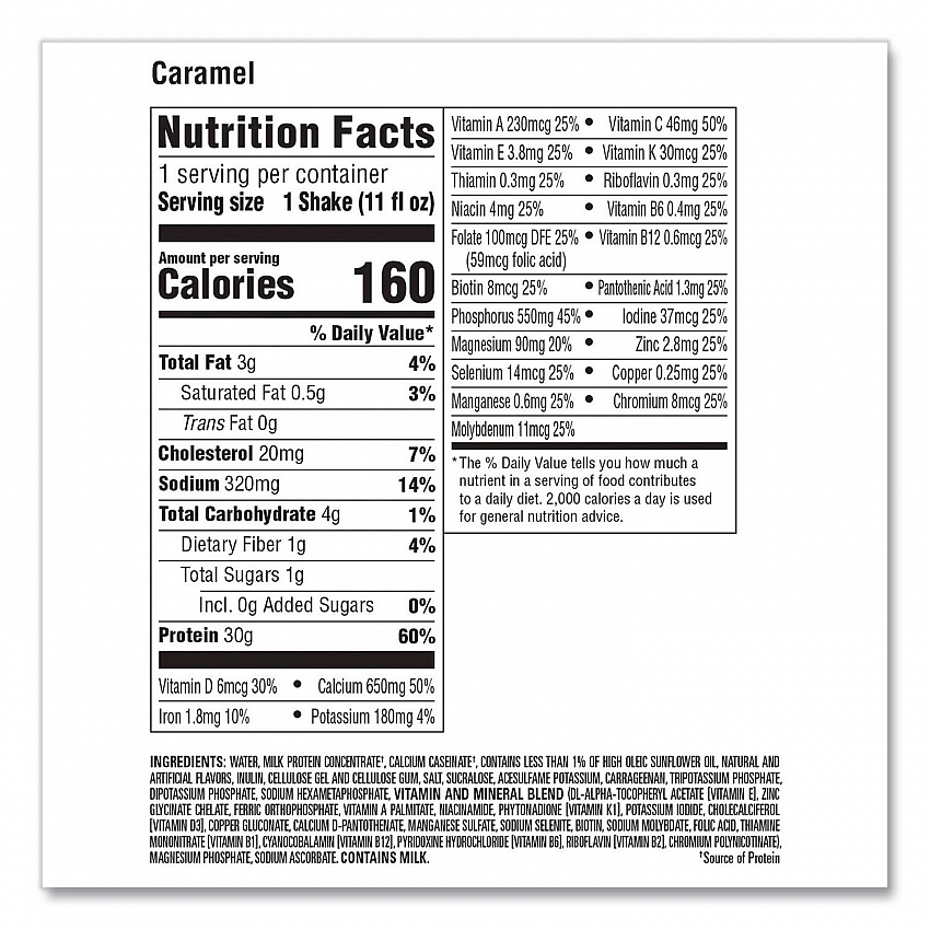 Caramel Shake, 11 oz Bottle, 15/Carton (22002616)