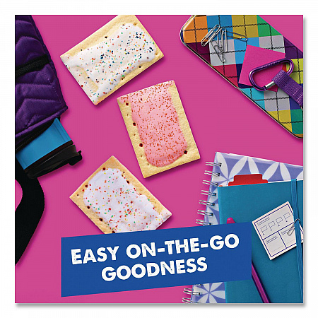 Pop Tarts, Assorted Flavors: Strawberry, Blueberry Cherry, 5 lb 1.2 oz Box, 48 Pastries/Carton (22002628)