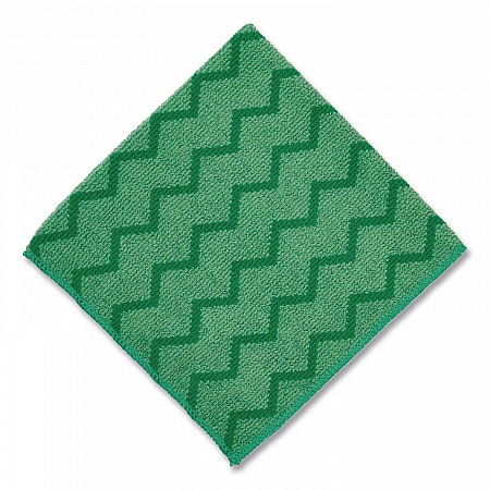 Reusable Cleaning Cloths, Microfiber, 16 x 16, Green, 12/Carton (Q620)
