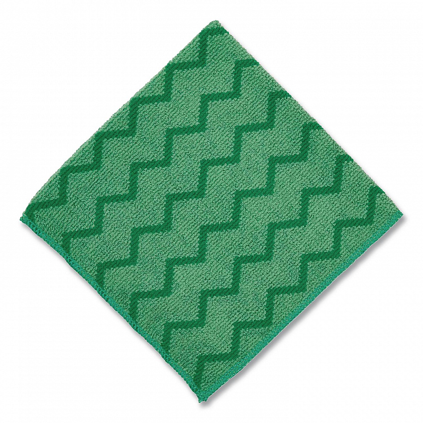 Reusable Cleaning Cloths, Microfiber, 16 x 16, Green, 12/Carton (Q620)