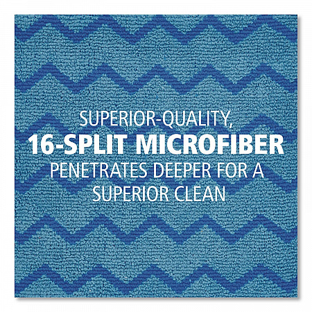 HYGEN Microfiber Cleaning Cloths, 16 x 16, Blue, 12/Carton (Q620BLUCT)