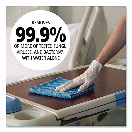 HYGEN Microfiber Cleaning Cloths, 16 x 16, Blue, 12/Carton (Q620BLUCT)