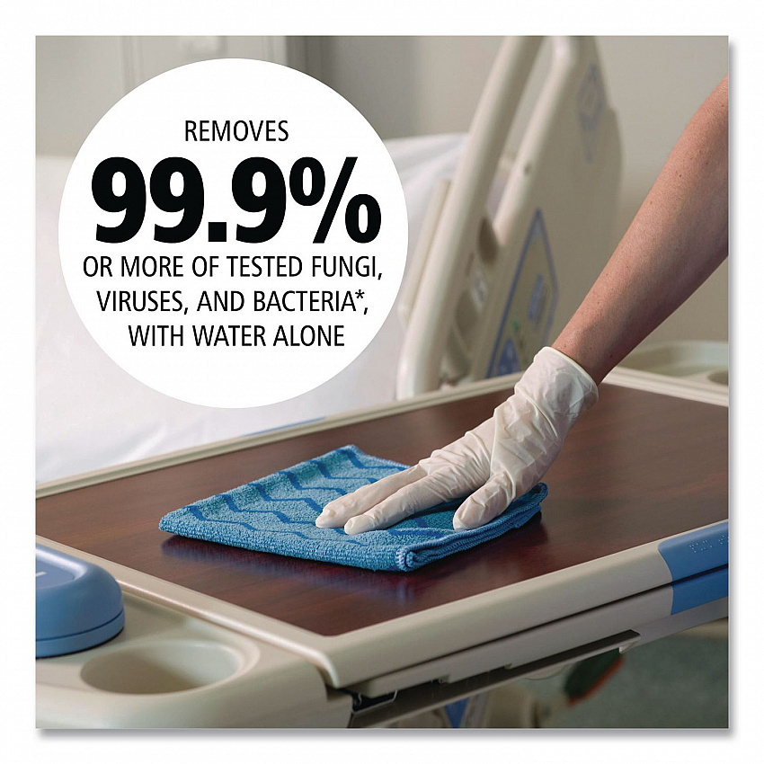 HYGEN Microfiber Cleaning Cloths, 16 x 16, Blue, 12/Carton (Q620BLUCT)