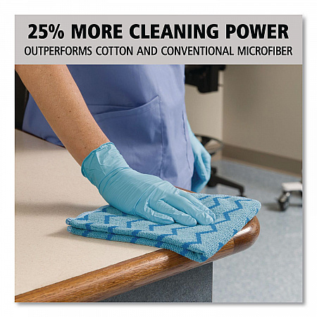 HYGEN Microfiber Cleaning Cloths, 16 x 16, Blue, 12/Carton (Q620BLUCT)