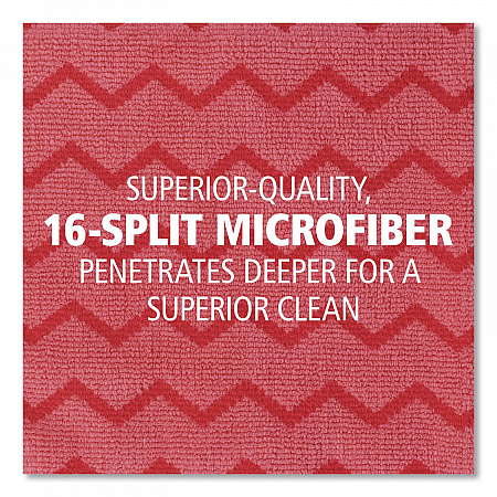 HYGEN Microfiber Cleaning Cloths, 16 x 16, Red, 12/Carton (Q620RED)