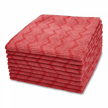 HYGEN Microfiber Cleaning Cloths, 16 x 16, Red, 12/Carton (Q620RED)