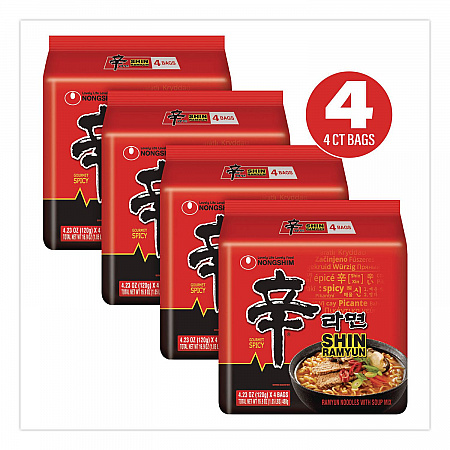 Gourmet Spicy Ramyun Noodle Soup, Spicy Chicken, 4.23 oz Packet, 16/Carton (22002654)