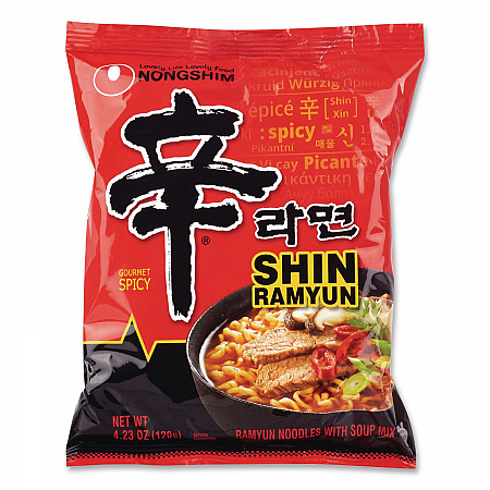Gourmet Spicy Ramyun Noodle Soup, Spicy Chicken, 4.23 oz Packet, 16/Carton (22002654)
