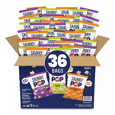 Popcorn Variety Snack Pack, 0.5 oz Bag, 36 Bags/Carton (22001049)