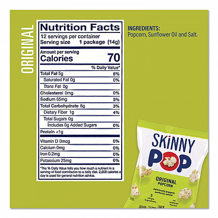 Popcorn Variety Snack Pack, 0.5 oz Bag, 36 Bags/Carton (22001049)