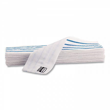 Disposable Microfiber Pad, 4.75 x 19, White/Blue Stripe, 50/Pack, 3 Packs/Carton (2134282)