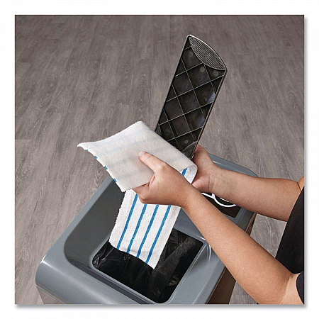 Disposable Microfiber Pad, 4.75 x 19, White/Blue Stripe, 50/Pack, 3 Packs/Carton (2134282)