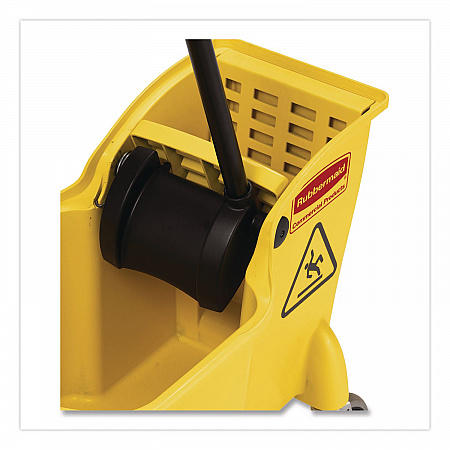 Tandem 31-Quart Bucket/Wringer Combo, Reverse, 31 qt, Yellow (738000YEL)